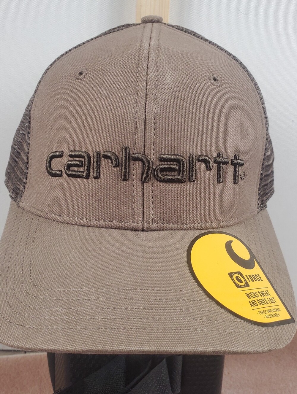 Carhartt Brown Canvas Mesh Back Trucker Hat NWT